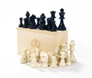 Chess Pieces in Blue by Dal Negro