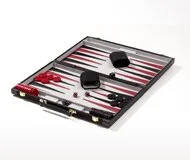 Black Backgammon Set in Suede by Zontik Games