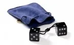 Swarovski Crystal Dice Set in Leather Pouch (2)