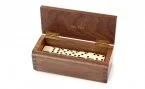 Double Six Dominoes Set in Wood Case