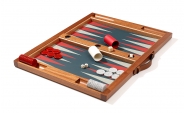 Tabletop Backgammon Set in Mahogany with Handle (4)