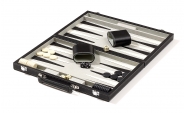 Black Backgammon Set in Leatherette (4)