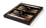 Wood Tabletop Backgammon Set w/ Leather Field (2)